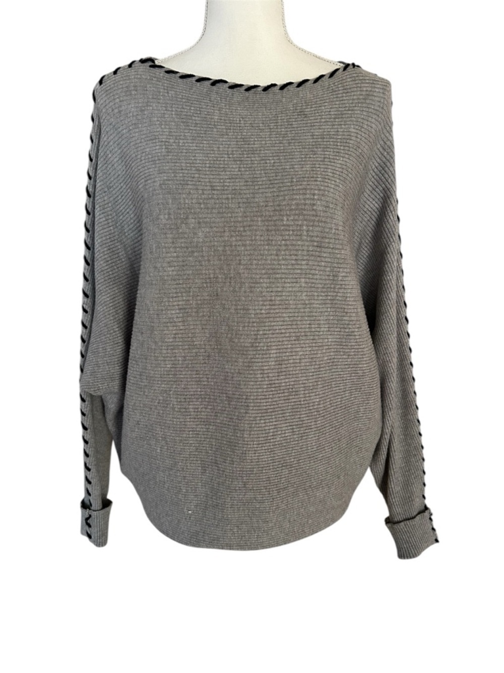 Magaschoni Sweater with Black Whip Stitch